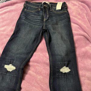 Abercrombie kids Girls destructed 15/16 super skinny jeans